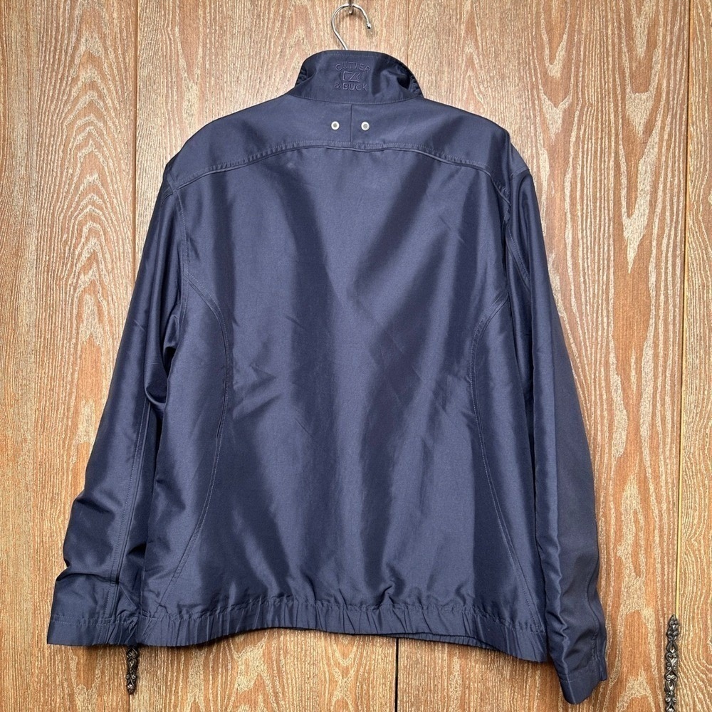 Cutter & Buck CB WindTec Mens Medium Navy Blue Full Zip Windbreaker Jacket - Picture 9 of 10